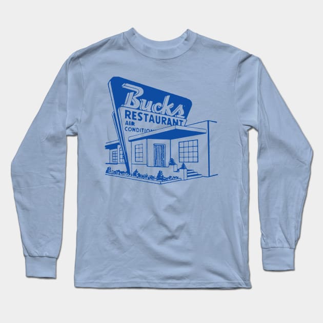 Buck's Restaurant Long Sleeve T-Shirt by MindsparkCreative